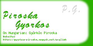piroska gyorkos business card