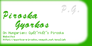 piroska gyorkos business card